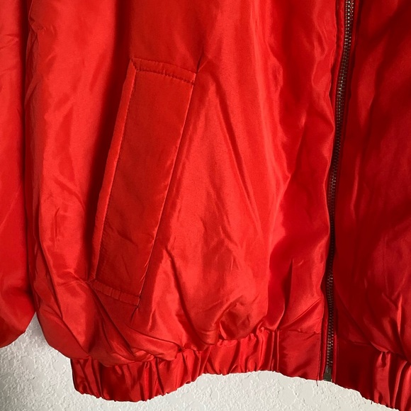 New Look Orange Puffer Bomber Zip Up Cropped Gorpcore Streetwear Jacket L - Picture 9 of 14